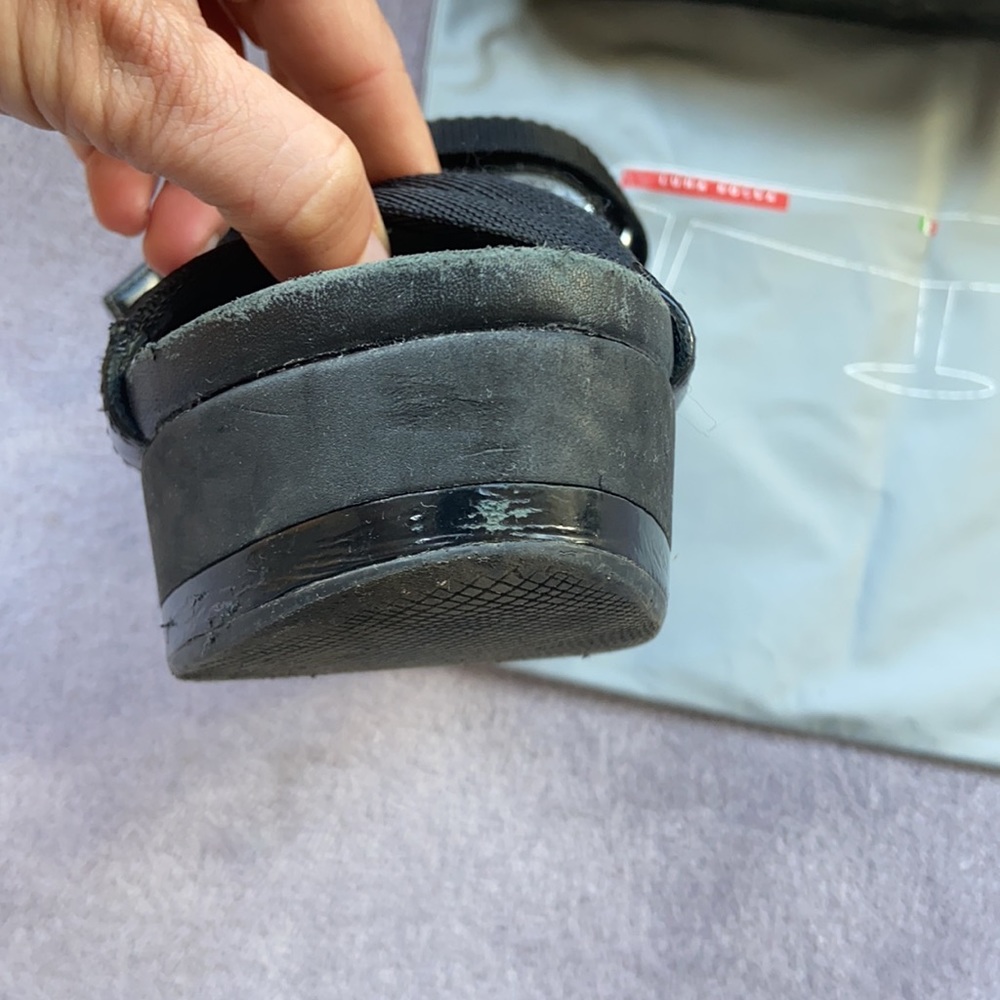 Authentic Prada Black Ankle Sandals Platform Shoes - image 4